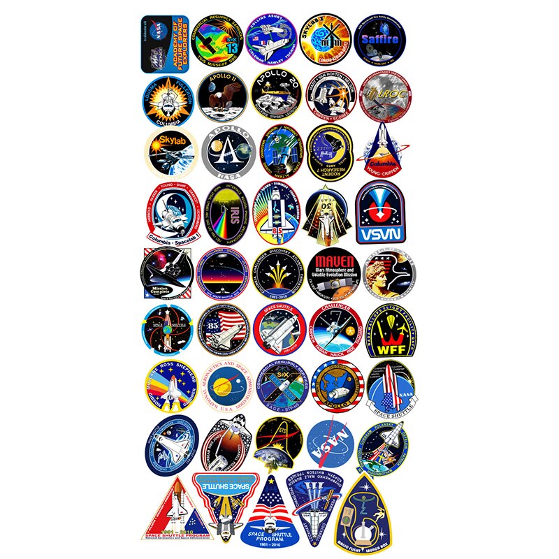 45Pcs Outer Space Computer Sticker Laptop Pad Phone Decoration Decals Waterproof Refrigerator Skateboard Sticker For Notebook