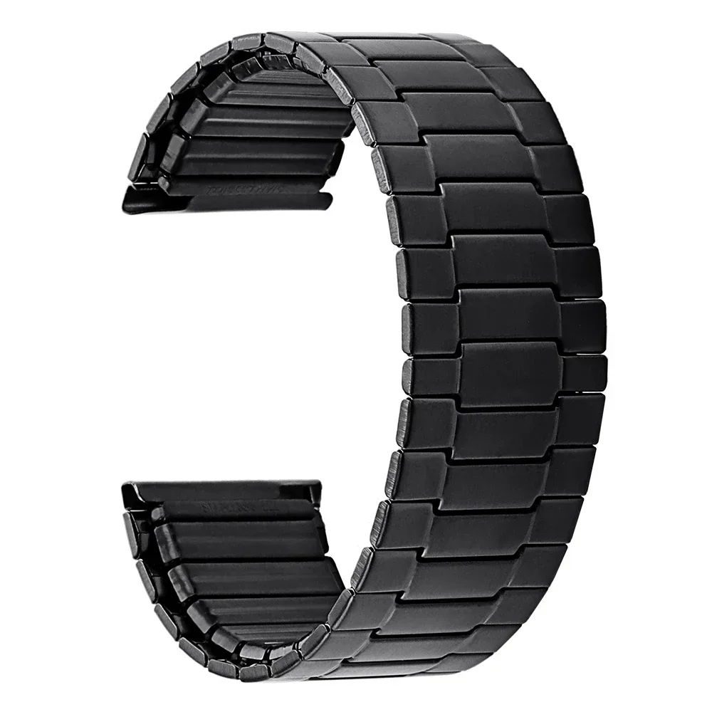 Correa de acero inoxidable de 22mm, correa elástica de reloj, pulsera de Metal, cinturón de repuesto Universal para hombres y mujeres, accesorios de relojes: M / Beige