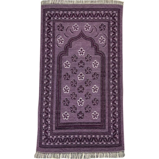 Zemzemm Economic Cotton Prayer Mat Green, Azan Muslim Prayer, Worship, Energy, , Carpet, turkey Fast ,: Purple