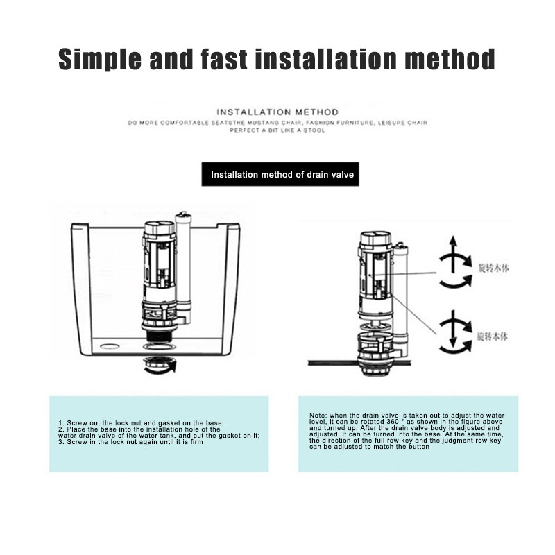 Water Tank Aangesloten 2 Flush Vullen Wc Stortbak Inlaat Afvoer Knop Reparatie Onderdelen Water Outlet FAS6