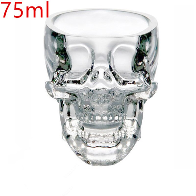 Halloween Skull Head Crystal Bottle Whiskey Vodka Wine Decanter Bottle Whisky Glass Beer Glass Spirits Cup Water Glass Bar Home: 75ML