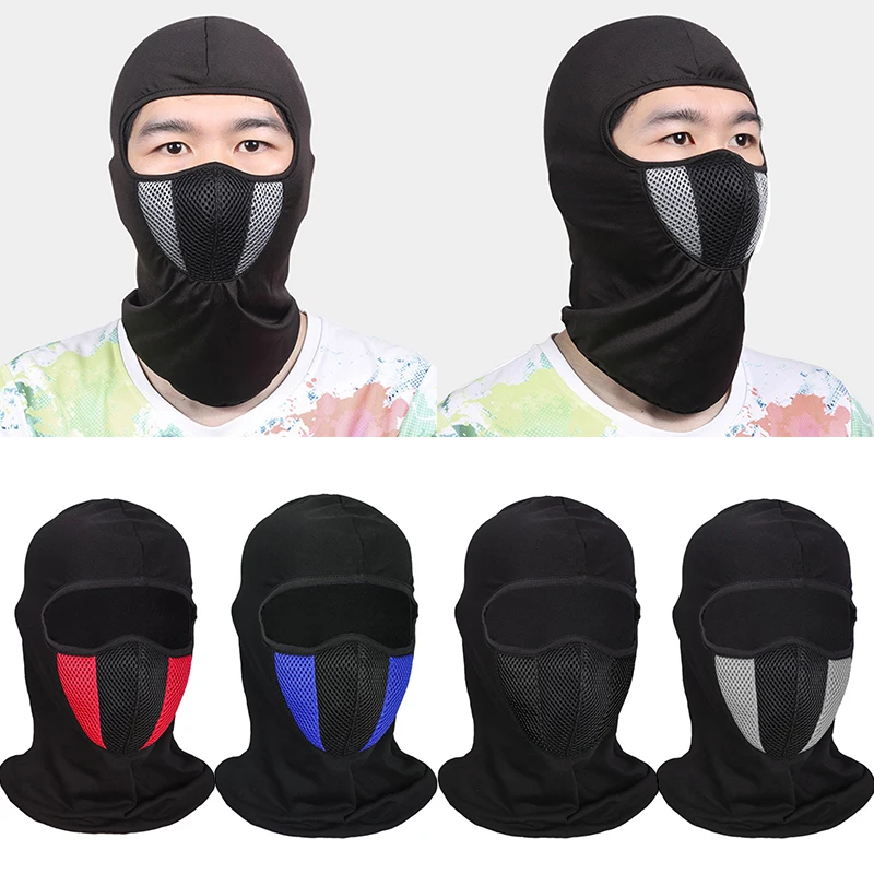 Atmungsaktive Sturmhaube Motorrad Vollgesichtsmasken Skullies Mütze Hut Motocross Motorradhelm Moto Reiten Hals Gesichtshaube Moto Maske