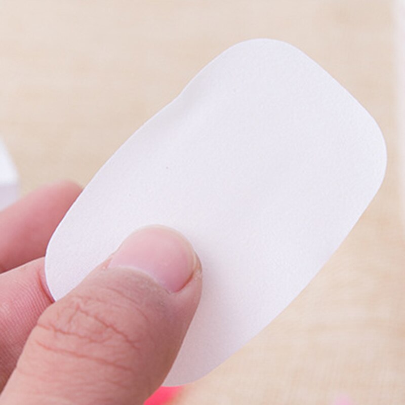 20 40 60 100 120PC/Box Travel Hand-washing Soap Paper Multifunctional Sliced Cleaning Paper Disposable Boxed Mini Soap