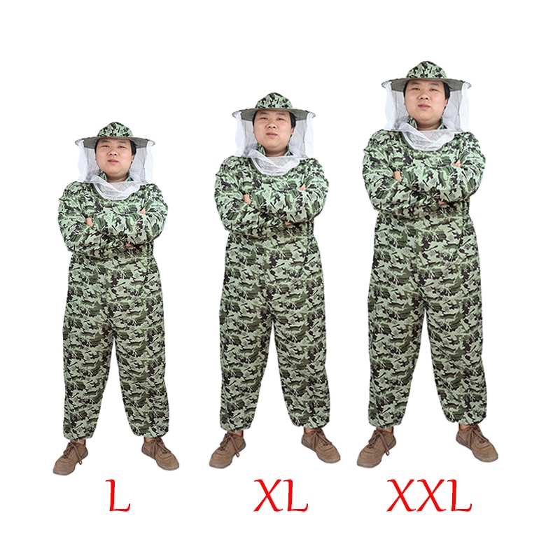 Imkerpak beschermend ademend camouflagepak uitrusting veiligheidskleding imker bescherm bijenhoed sluier