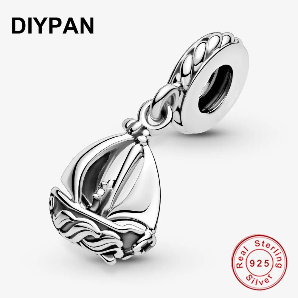 925 Sterling Zilver Zeilboot Dangle Charm Fit Originele Armband Charme Zilveren 925 Hanger Diy Sieraden Berloque