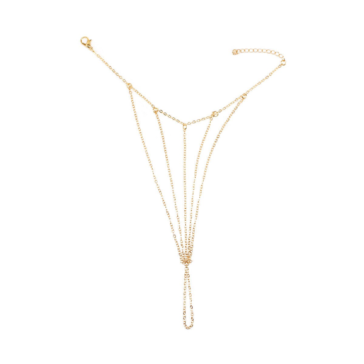 Eenvoudige Multilayer Tassel Slave Armband Goud Zilver Kleur Legering Armband Vinger Chain Harness Hand Ketting Sieraden Accessoires