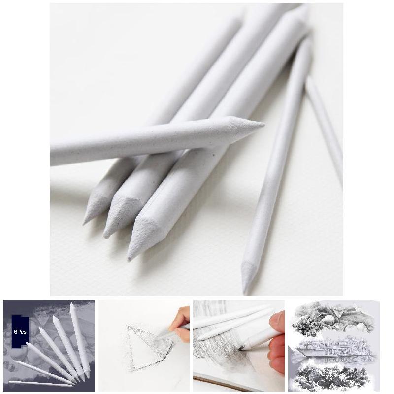 Tortillon-Herramienta de dibujo de arte duradero, 6 uds., para bocetos, Pastel, difuminado, Tortillon DC112