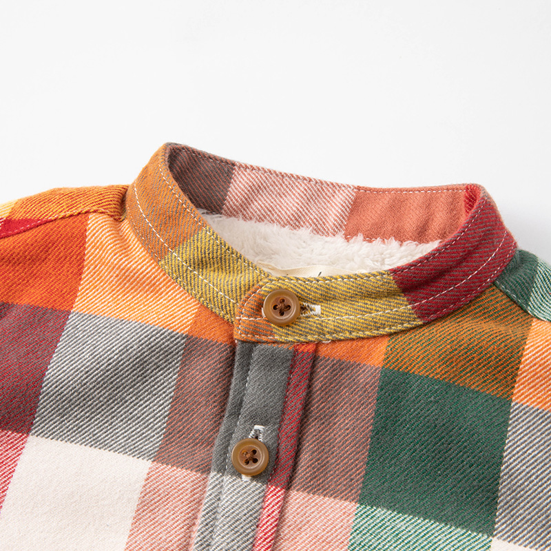 DB20230-K Dave Bella Winter 18M-11Y Mode Baby Jongens Plaid Shirts Baby Peuter Tops Kinderen Kleding
