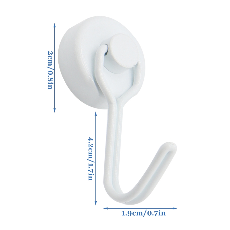 Metal Hanging Hooks 4 Pieces Magnetic Wreath Hangers Rotated Hooks for Home