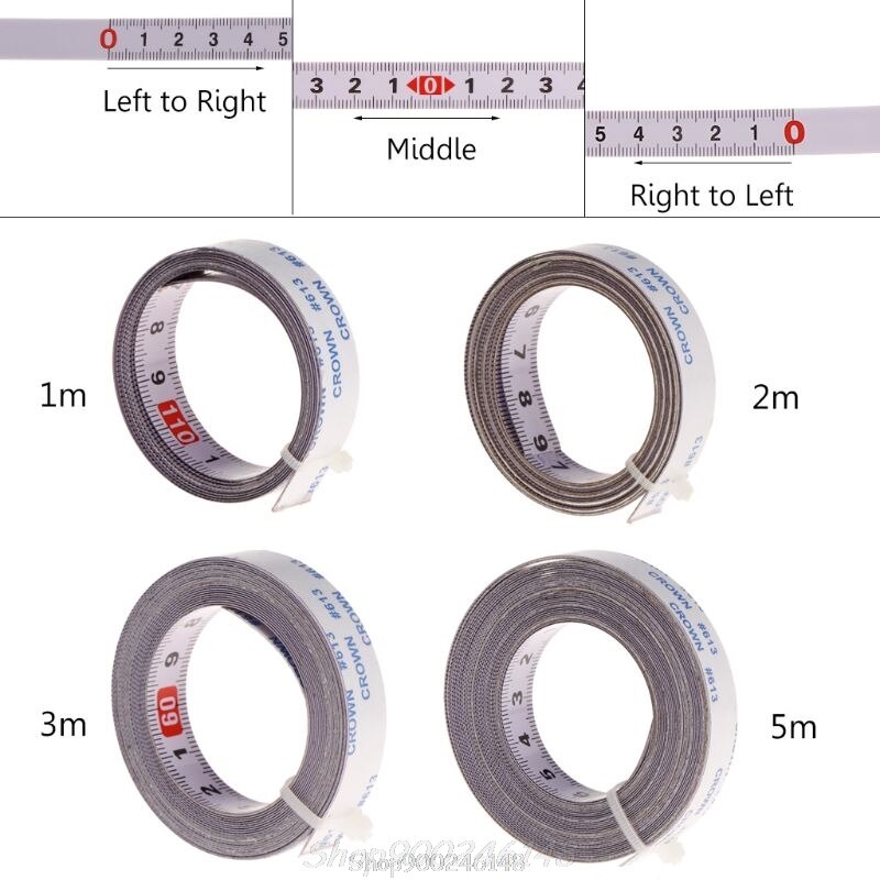 Miter Saw Track Tape Measure Self Adhesive Backing Metric Steel Ruler 1/2/3/5M Jy28 20