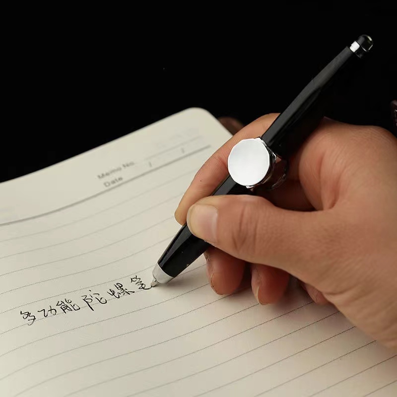 LED Fingerspitze Spinnen Kuli Zappeln Angst Dekompression Kreisel Metall Kugelschreiber Gyroskop Stift Schreiben Stifte schule Für freundlicher Erwachsene