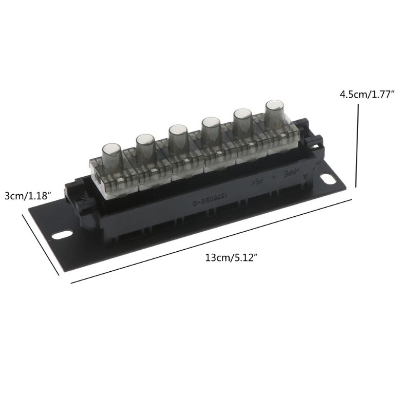 CAT6 Patch Panel Electronic Cable Wall Mount Rack Bracket LAN RJ45 Network Connection Wiring 6-core