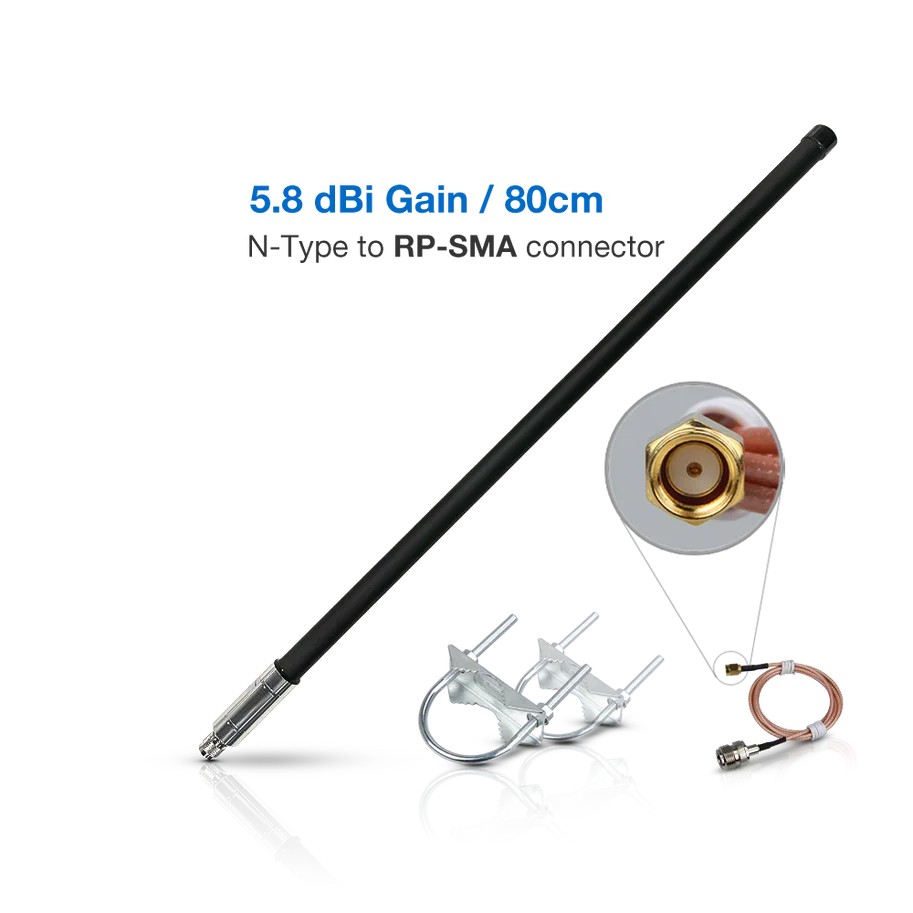 Antenna in fibra di vetro da 5,8 dBi | RAK RAK: nero
