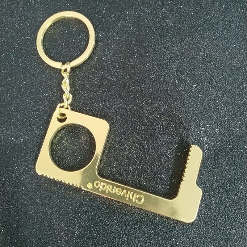 Portable Door Opener Multi-function Keychain Door Opener Anti-contact Sanitary Door Opener Anti-touch Press Elevator Tool