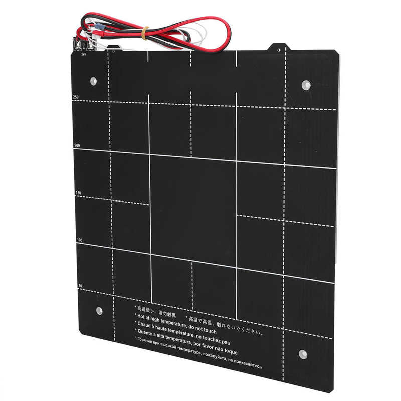 Plataforma de cama para impresora 3D, accesorios adhesivos magnéticos para CR-10, 300x300mm, 24V, plataforma de cama magnética, 1 ud.