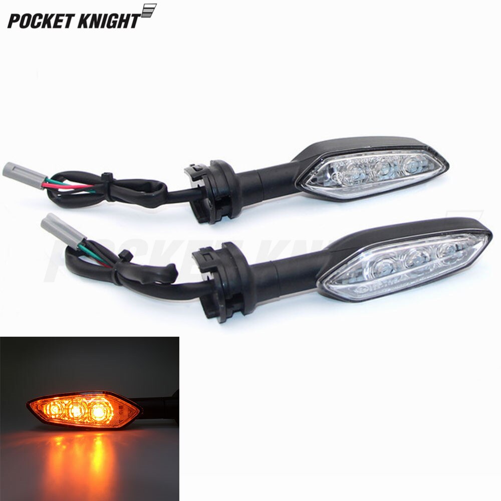 2x LED Blinker Schwarz Mit Widerständen - Für Yamaha MT-03 MT-07 MT-09 MT-125