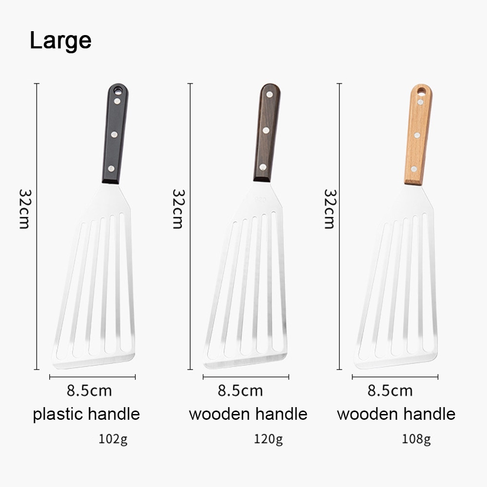 Multi-Purpose Cooking Stainless Steel Fish Spatula Metal Blade With Long Handle Fish Turner Utensils For Cooking Tools