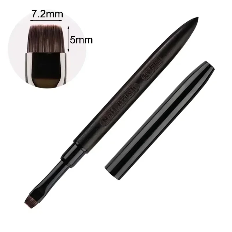 Pincel para pintar Gel de madera, arte de uñas para extensión de punta de Gel, accesorio de constructor acrílico, pinceles para decoración de uñas, cepillo para uñas de Gel UV para manicura: Naranja