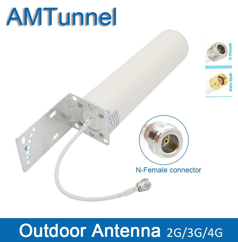 Antena 4G 3G antena exterior 12dBi GSM antena externa N hembra o SMA macho 698 2700Mhz para enrutadores booster 3G 4G: N female with cable