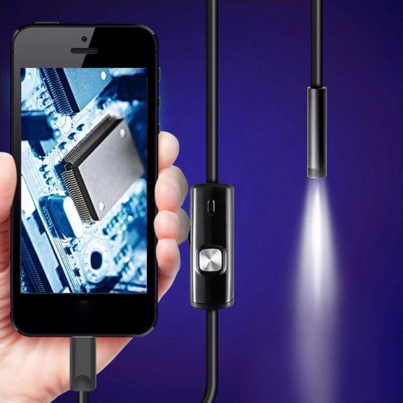 Hd 1.3mp 6 led 8mm len hårdt kabel android usb endoskop  ip67 vandtæt detektion endoskop rør kamera otg android telefon 720p