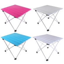 Outdoor Aluminium Foldable Picnic Camping Desk Table Ultralight Compact Size with Storage Pouch Indoor Outdoors Dinner Table