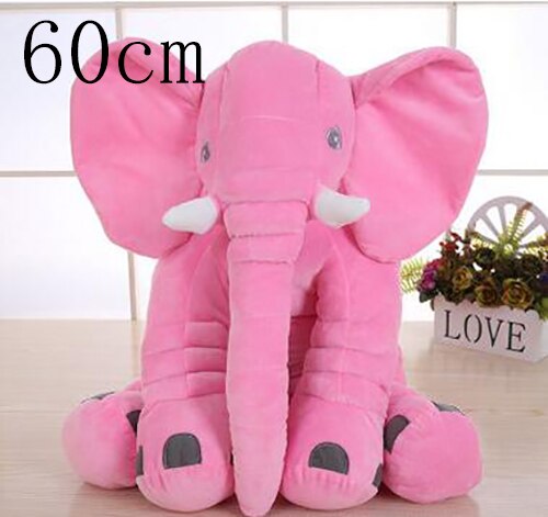 60cm pillow baby elephant shaped baby kids toy pillow head protection sleep cushion infant newborn child elephant photo bag: pink 60cm