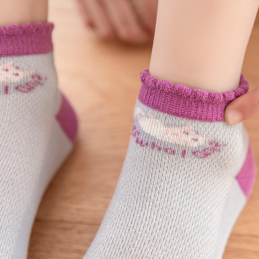 5 paia/lotto calzini per bambini primavera estate calzini per bambini cotone animale carino calzini sottili belle ragazze ragazzi calzini a rete