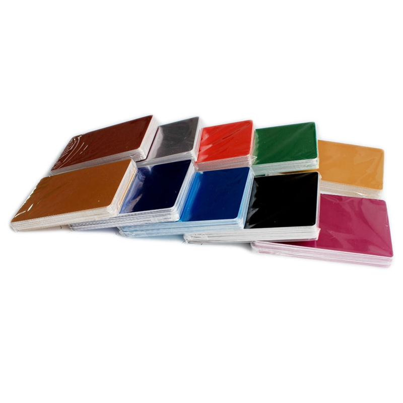 100PCS Mixed Color Aluminum Alloy Card Engraving Metal Business Visit Business Card Blank 0.2Mm Thick