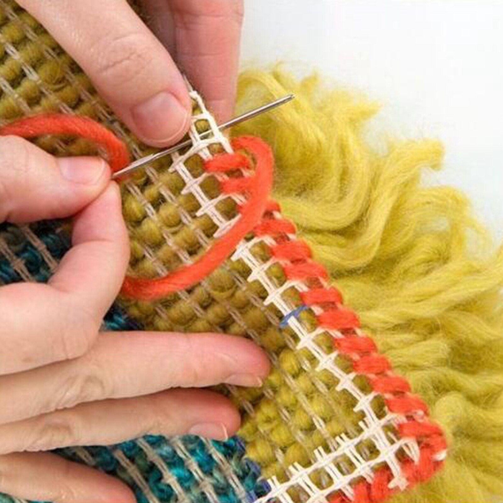 1x1.5m Blank Rug Hooking Mesh Canvas for Latch Hook Cushion Tapestry Canvas DIY