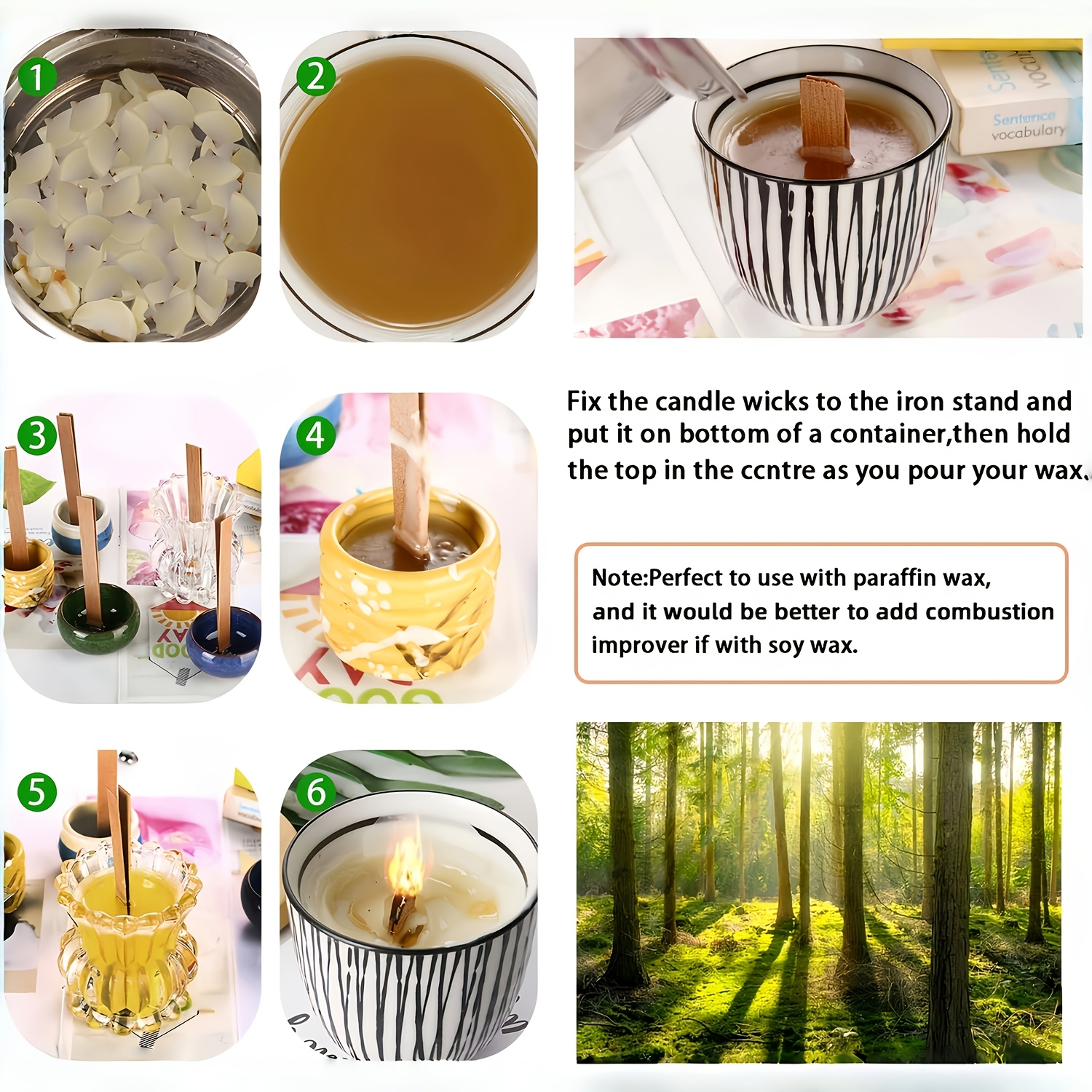 BlingFun Candle Making Kit with Melting Pot, Wicks, Wooden Wicks, Wick stickers, and Wick Holders