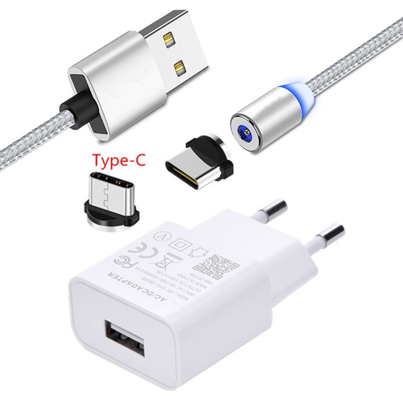 Magnético tipo C Cable de carga USB Honor 9X 20 10 rápido cargador de teléfono para Samsung S8 Huawei P20 lite amigo 20 10 9 P30 Pro Oppo Reno