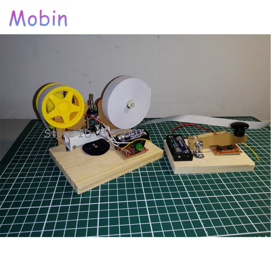 1PCS/LOT tape transmitter radiotelegraph morse code telegraph sound light cassette three outputs DIY radio kit
