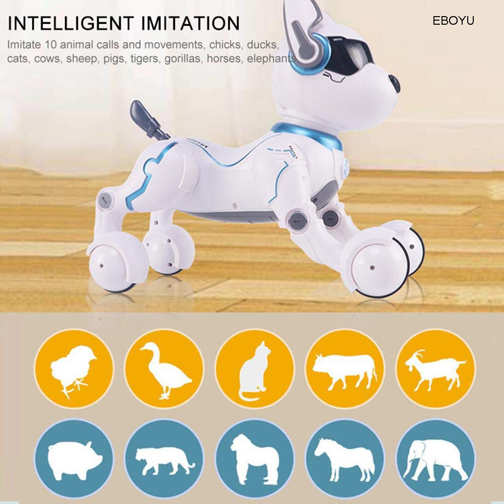 JXD A001 Smart Talking RC Robot Dog Walk &amp; Dance Interactive Pet Puppy Robot Dog Remote Voice Control Intelligent Toy for Kids