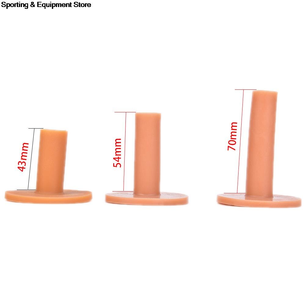 3pcs/set(43mm+54mm+70mm) Rubber Driving Range Golf Tees Holder Tee Home Training Practice Mat
