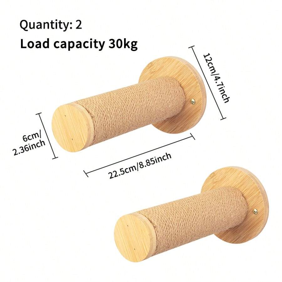 Wall Mounted Cat Tree Cat Climbing Wooden Shelves Climbing Hammock Set Scratching Post and Ladder for Cats Playing and Sleeping: Navy Blue