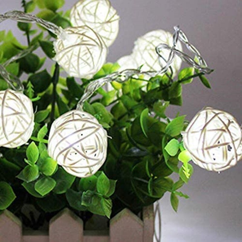 LED Lichterketten Rattan Ball Girlanden Hochzeit Party Dekor LED Schnur Weihnachten Fee Licht für Parteien 1,5 m/3m/6m/10m