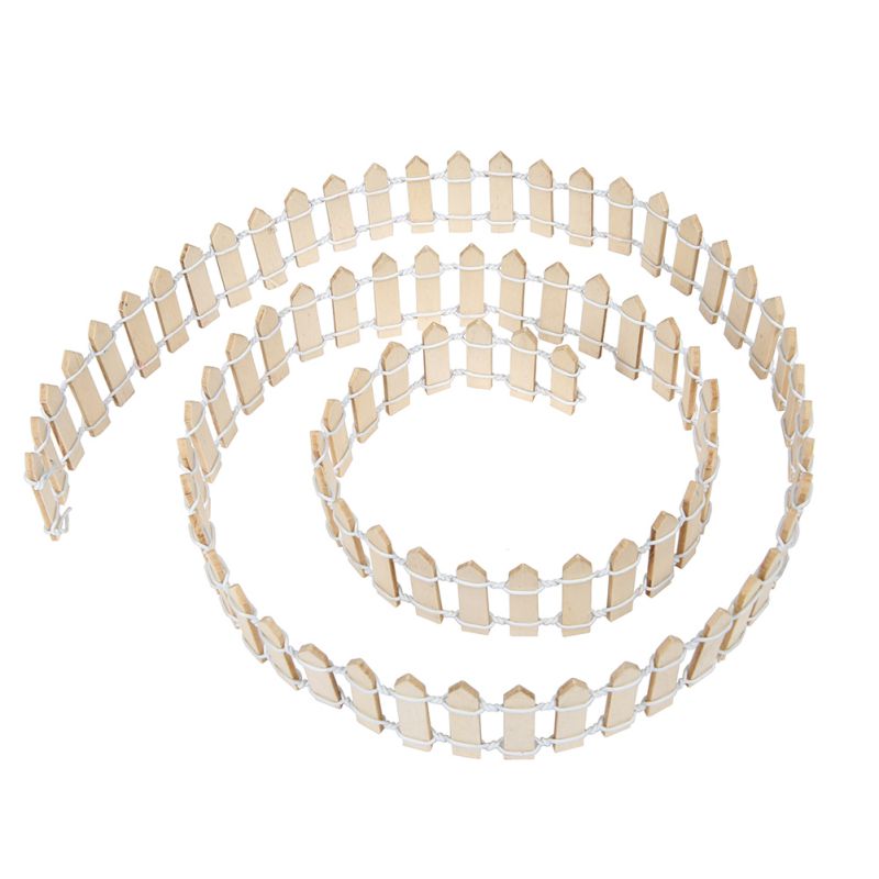 Wooden Mini Small Fence Barrier Craft Fence DIY Garden Kit Landscape Plant Flower Potted Decor Accessories