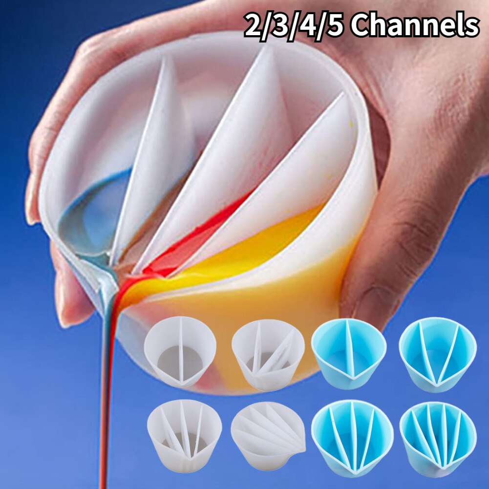 517F Clear Silicone Epoxy Resin Mixing Cups Distribution Measuring Cup DIY Epoxy Resin Tools for Jewelry Making Hobby Craft