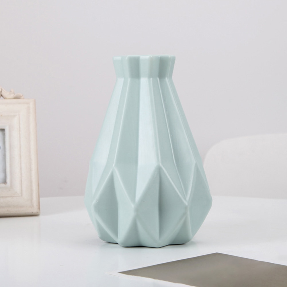 Kunststoff Vase zerschmettern-nachweisen Blumentopf Vase Moderne Studie Flur Hochzeit Dekor Blumentopf Einfache Einzigartige Vase für dekorieren