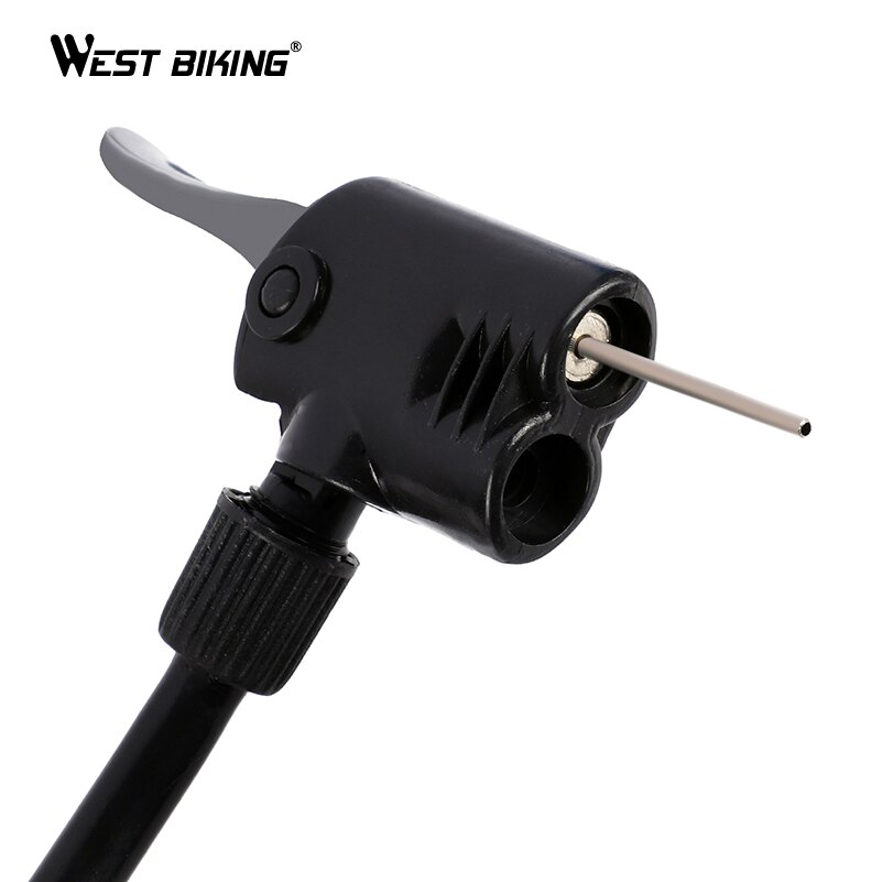 WEST BIKING Portable MTB Bike Floor Pump Aluminum Alloy Tire Inflator Presta &amp; Schrader Valve Cycling Air Pump Mini Bicycle Pump