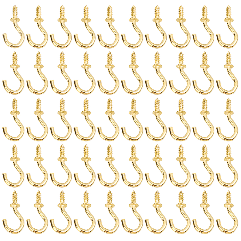 Screw Hooks Cup Hook Shouldered Screw Hanging Heavy Duty Cup Extend A Holders Wood Securing Light Home Storage Racks: XL / Light Grey