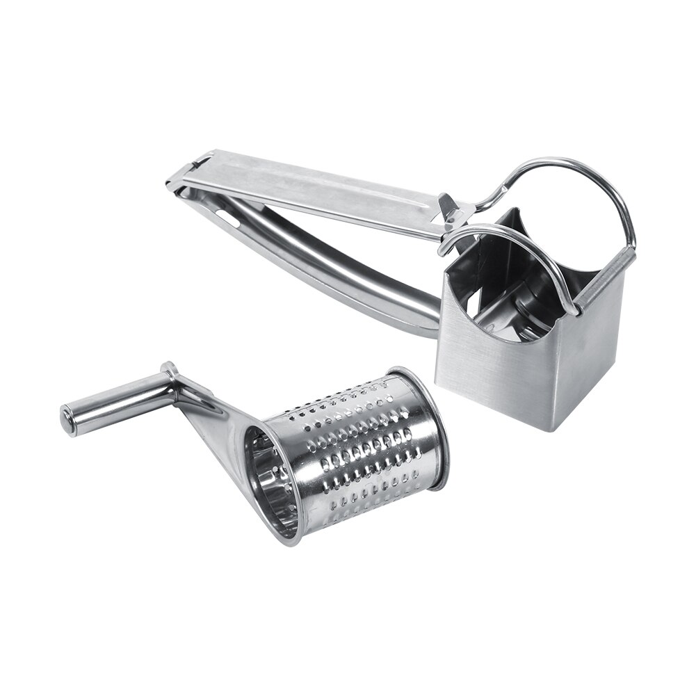 Brand Durable Multifunctional Kitchen Craft Rotation Stainless Steel Cheese Grater 1 Drums Slice Shred Tool