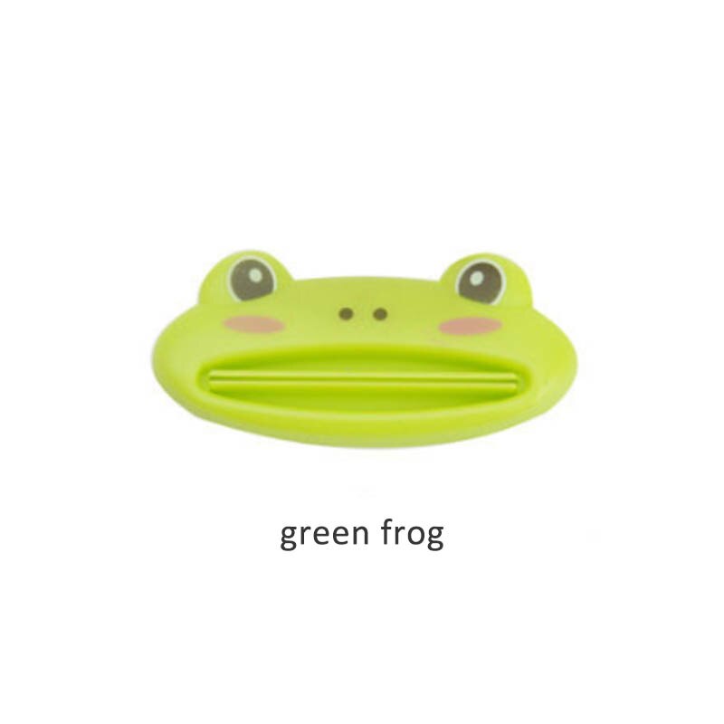 Cartoon Animal Toothpaste Squeezing Clamp Toothpaste Dispenser Easy Squeeze Paste 2Pcs Toothpaste extruder Bathroom Accessories: green frog