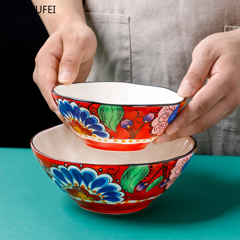 Retro Ceramic Dinner Plate Service Plate Cake Dish Milk Jug Western Steak Disc Salad Bowl Kitchen Board Wedding Kitchen Supplies