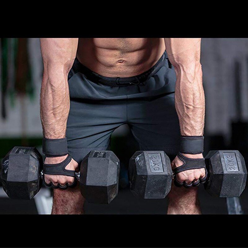 1 par vægtløftehandsker silikone anti-slip gym handsker til pull ups cross training fitness bodybuilding sportshandsker