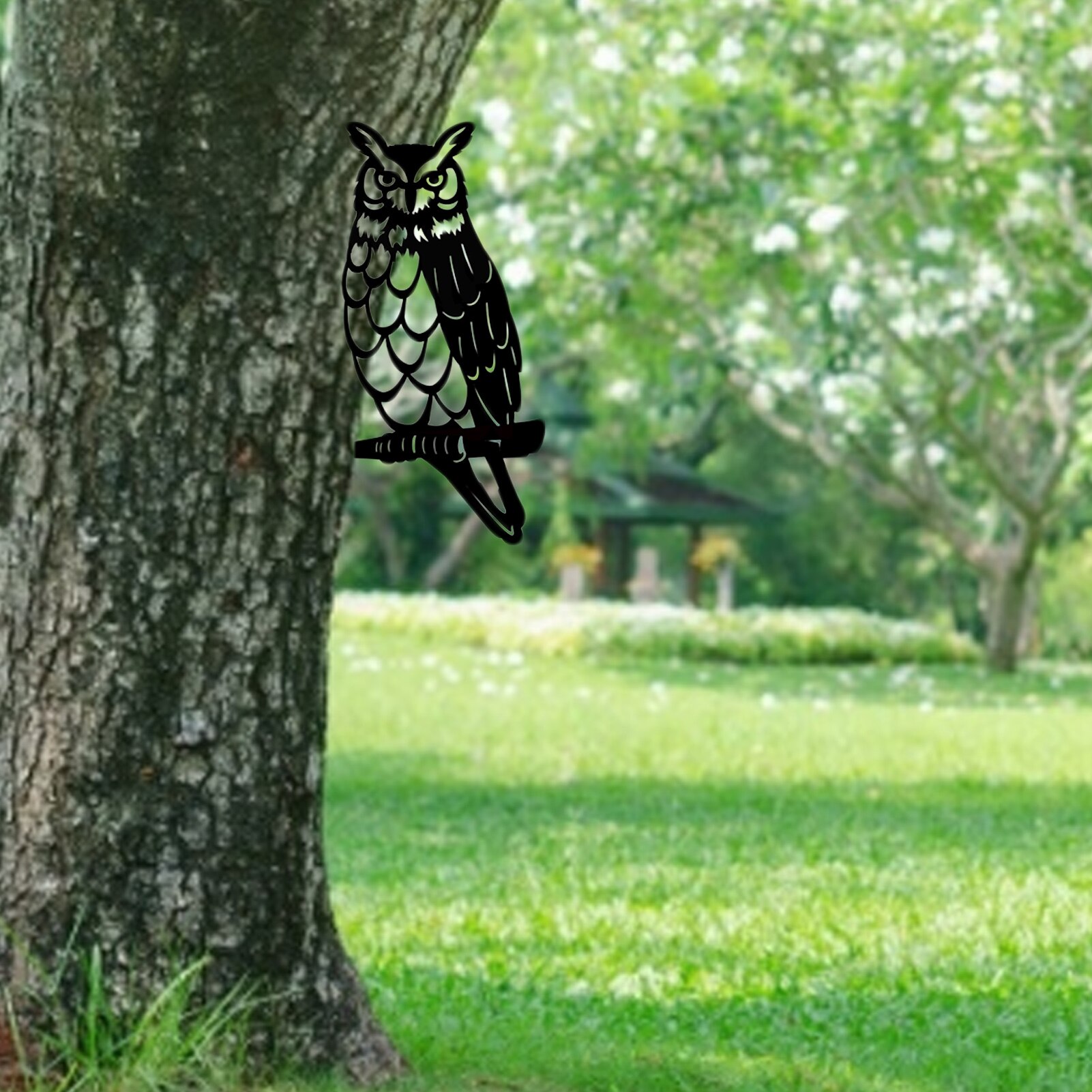 Staal Uil Decoratie Metal Art Tuin Decoratie Yard Silhouet Weerbestendig Outdoor Decor Ideaal Voor Uil Liefhebbers