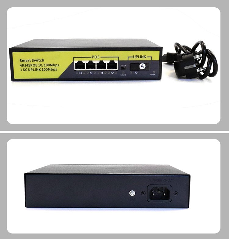 5 porte POE Switch di Rete Veloce 10/100Mbps UPLINK 4 Poe 100M Porta + 1 Porta POE switch Fast ethernet per la macchina fotografica IP/Wireless AP