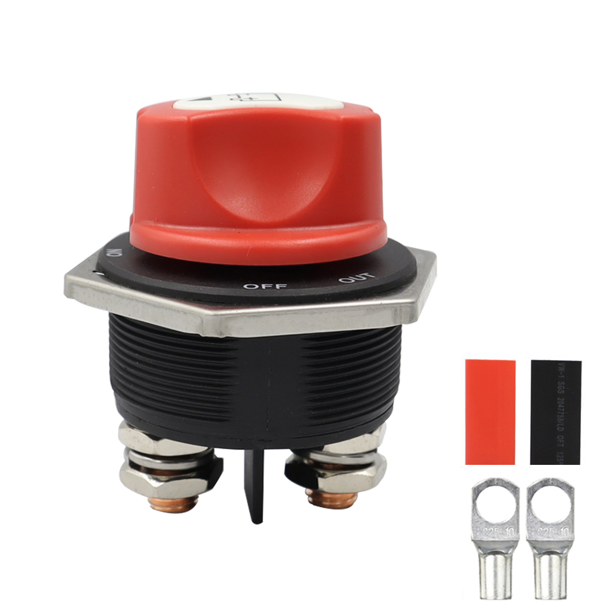 Sélecteur d'isolateur de batterie 50A 100A 200A pour bateau, interrupteur de déconnexion principal de batterie, interrupteur de coupure/arrêt d'alimentation 12-48V: Or