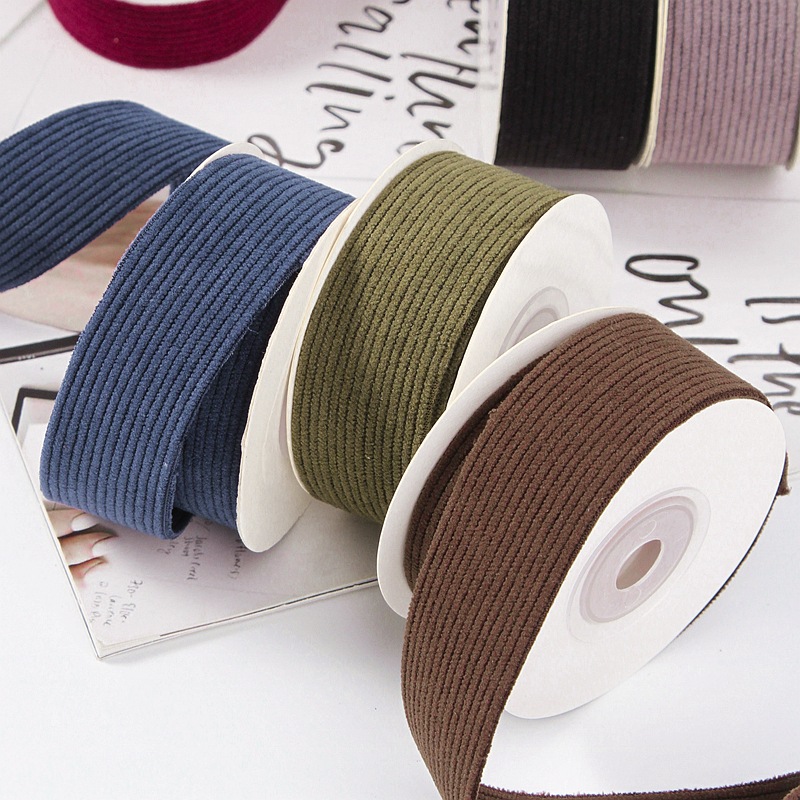 5 meter dubbelzijdig zacht corduroy lint voor zelfgemaakte haarstrikken, knutselaccessoires, kledingmateriaal, decoratie voor trouwdozen