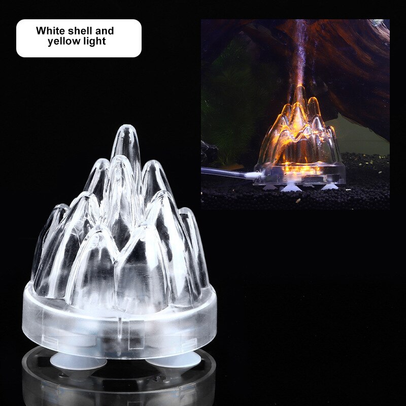 Akwarium wulkan lampa z efektem bąbelków LED kolorowe kreatywne nocne światło do akwarium Oxygen Fit europejska amerykańska standardowa dekoracja podwodna: EU plug 15